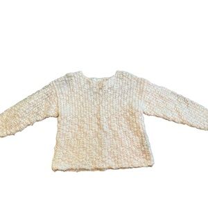 VTG Rosanna Sweater Chunky Hand Knitted Womens Medium Pink Knit Wool Cozy